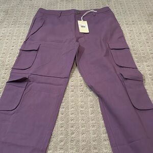 Mnml purple cargo pants NWT